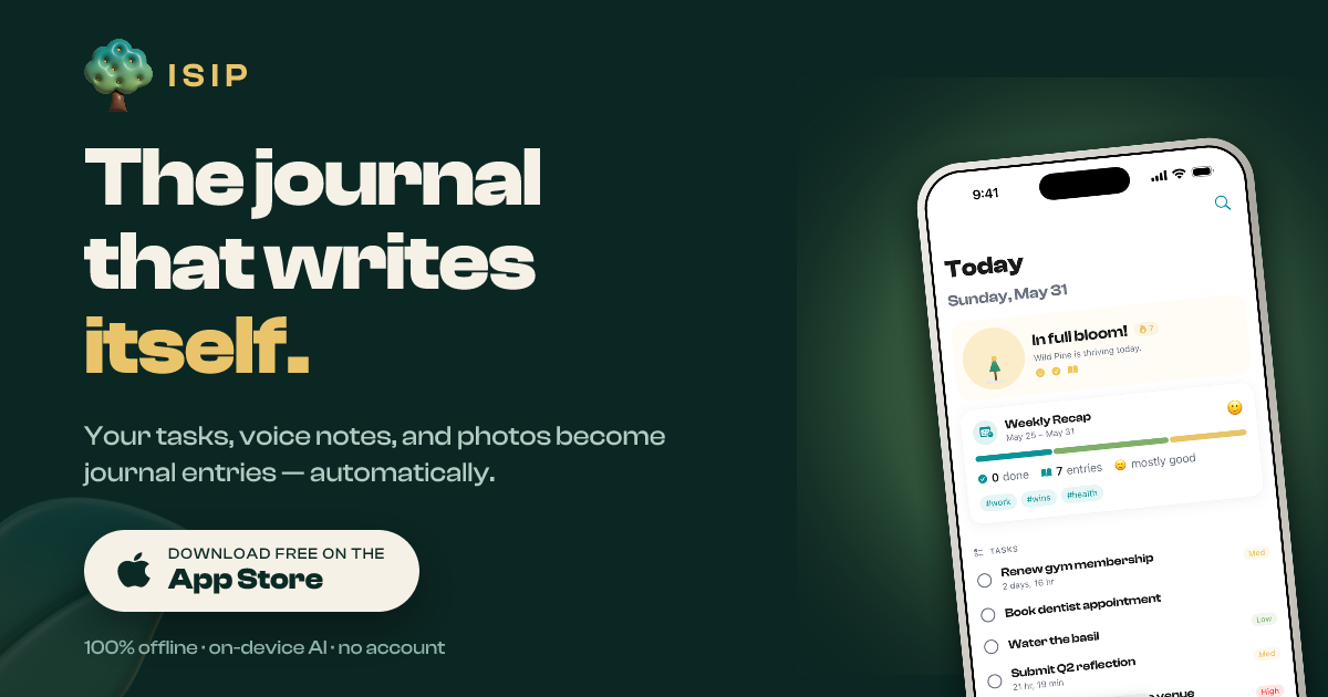 Isip Isip — The journal that writes itself